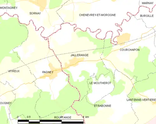 Detailkaart van de gemeente