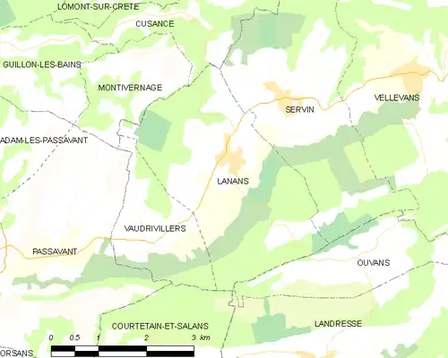 Detailkaart van de gemeente