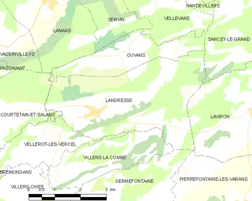 Detailkaart van de gemeente