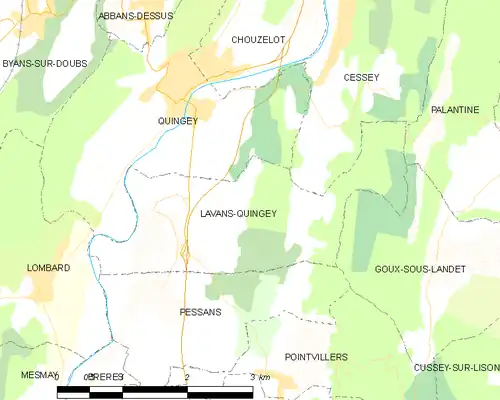 Detailkaart van de gemeente