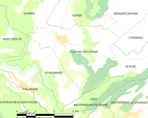 Detailkaart van de gemeente