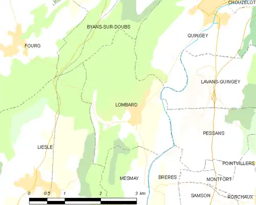 Detailkaart van de gemeente