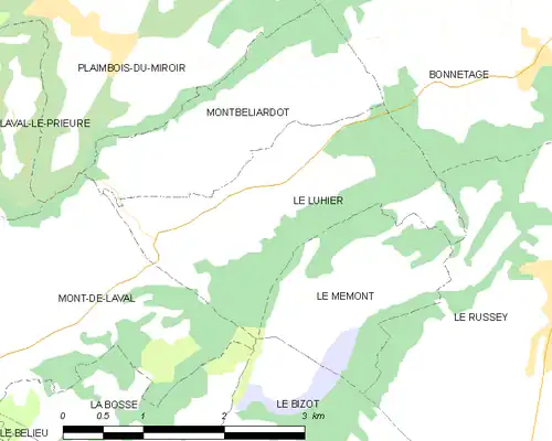 Detailkaart van de gemeente