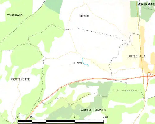 Detailkaart van de gemeente