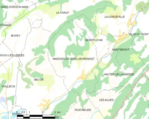 Detailkaart van de gemeente