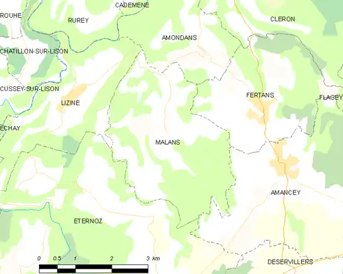 Detailkaart van de gemeente