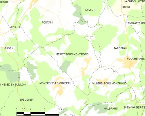 Detailkaart van de gemeente