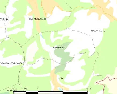 Detailkaart van de gemeente