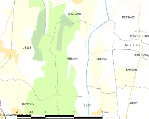 Detailkaart van de gemeente