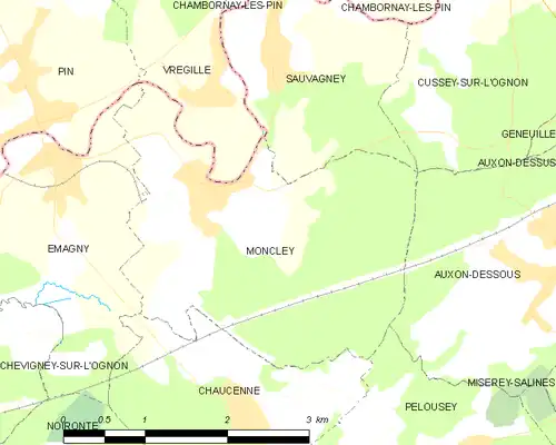 Detailkaart van de gemeente