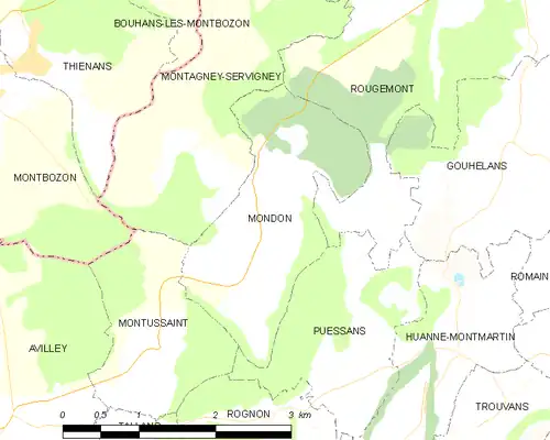 Detailkaart van de gemeente