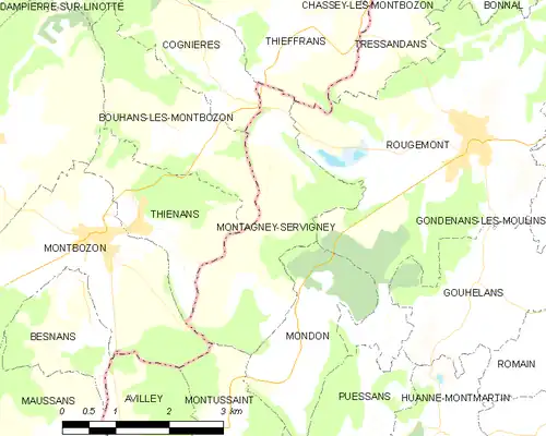 Detailkaart van de gemeente