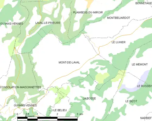 Detailkaart van de gemeente