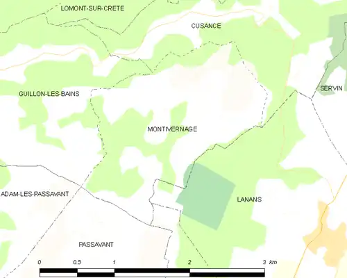 Detailkaart van de gemeente