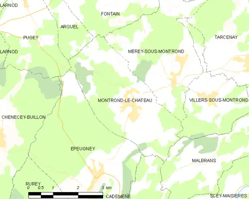 Detailkaart van de gemeente