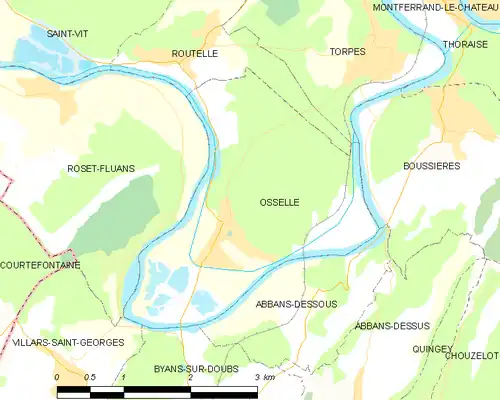 Detailkaart van de gemeente