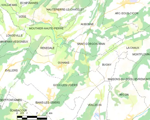 Detailkaart van de gemeente