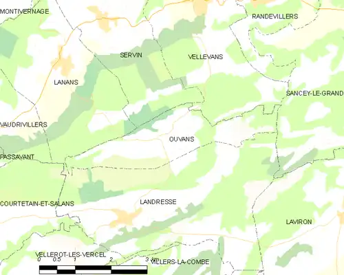 Detailkaart van de gemeente