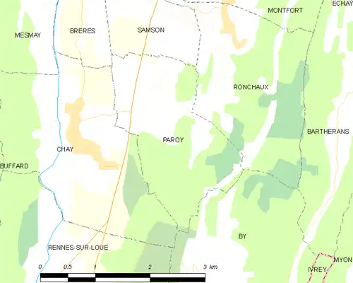 Detailkaart van de gemeente