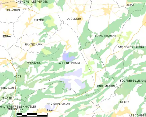 Detailkaart van de gemeente