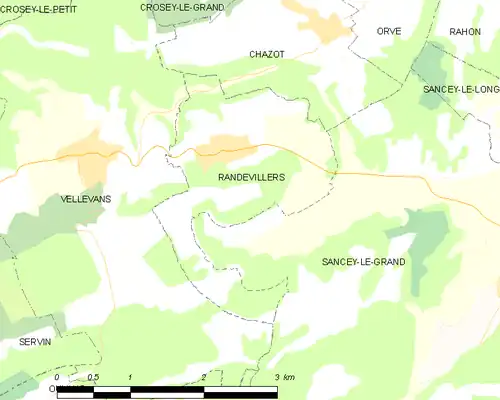 Detailkaart van de gemeente