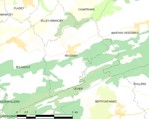 Detailkaart van de gemeente