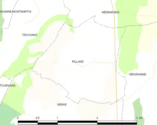 Detailkaart van de gemeente