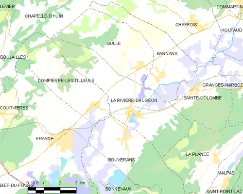 Detailkaart van de gemeente