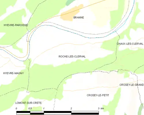 Detailkaart van de gemeente