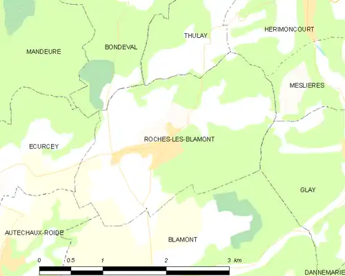 Detailkaart van de gemeente