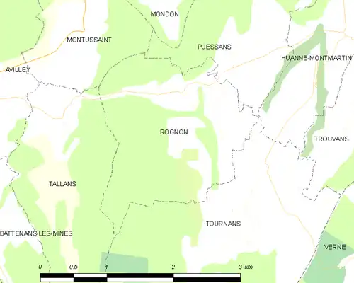 Detailkaart van de gemeente