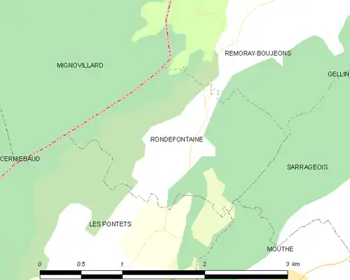 Detailkaart van de gemeente