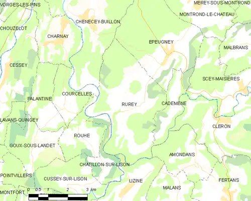 Detailkaart van de gemeente