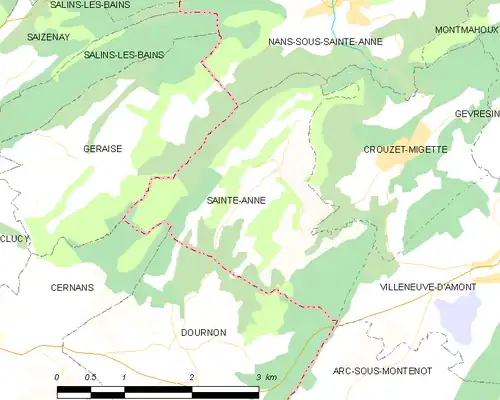 Detailkaart van de gemeente
