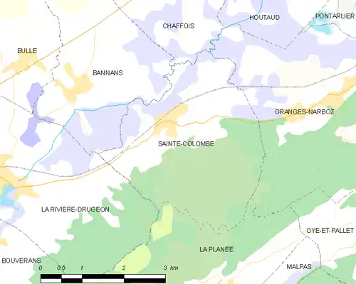 Detailkaart van de gemeente