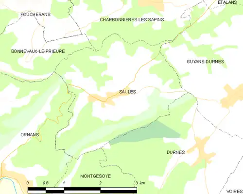 Detailkaart van de gemeente