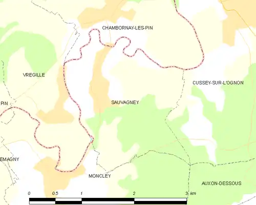 Detailkaart van de gemeente