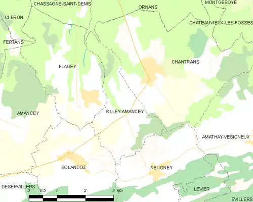 Detailkaart van de gemeente