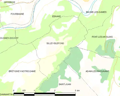 Detailkaart van de gemeente