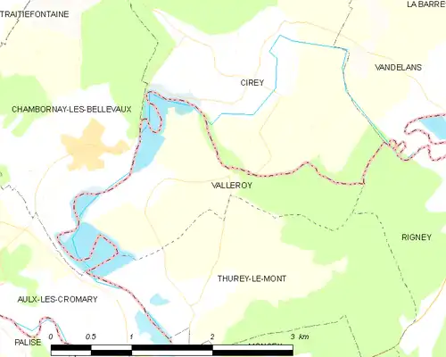 Detailkaart van de gemeente
