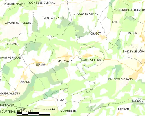 Detailkaart van de gemeente