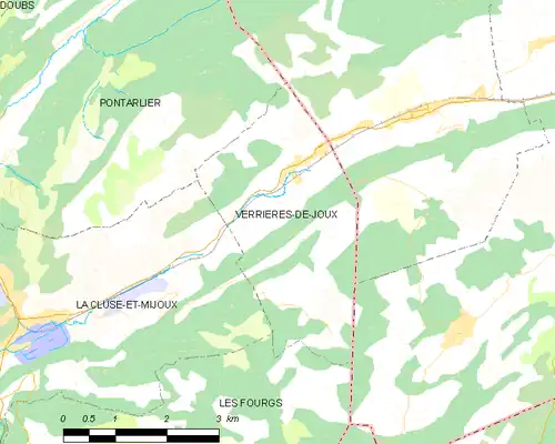 Detailkaart van de gemeente