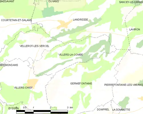 Detailkaart van de gemeente