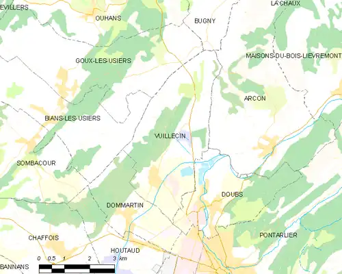 Detailkaart van de gemeente