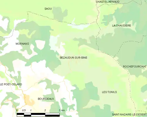 Detailkaart van de gemeente