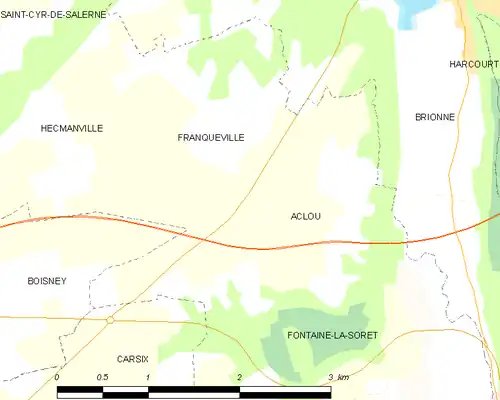 Detailkaart van de gemeente