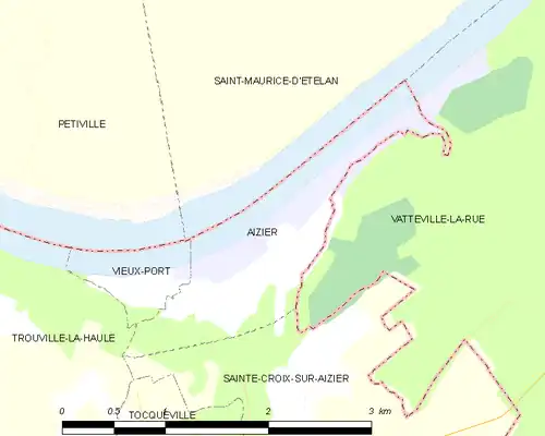 Detailkaart van de gemeente