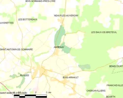 Detailkaart van de gemeente