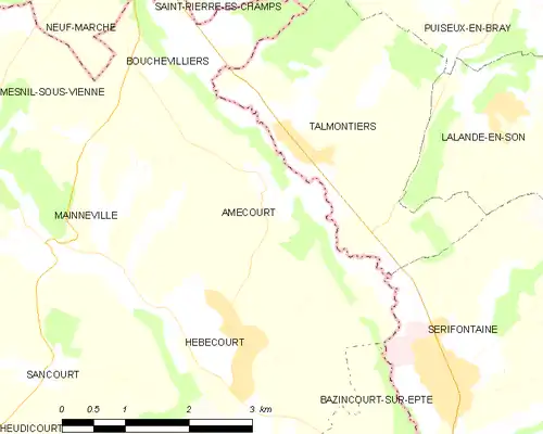 Detailkaart van de gemeente