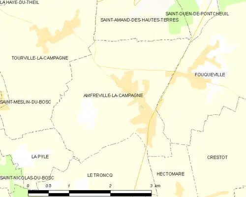 Detailkaart van de gemeente